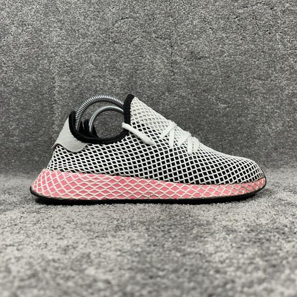 Adidas Deerupt Runner CQ2909 Womens Sz 10 Black Pink Rose Athletic Running Shoes - Picture 1 of 12